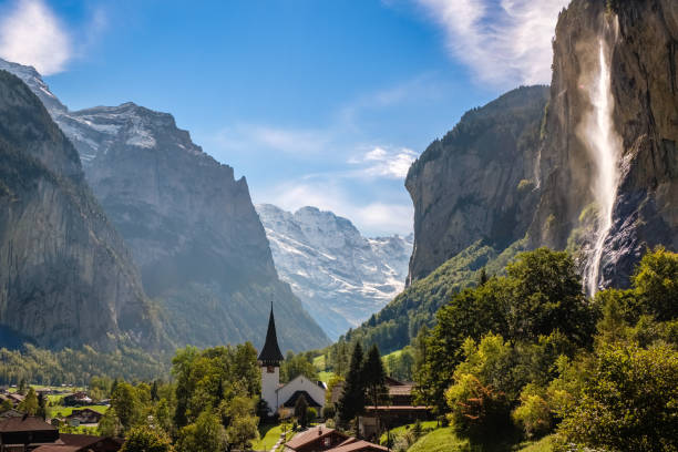 istock Sun shining on the Staubbach fall (Berner Oberland, Switzerland) 1061880138