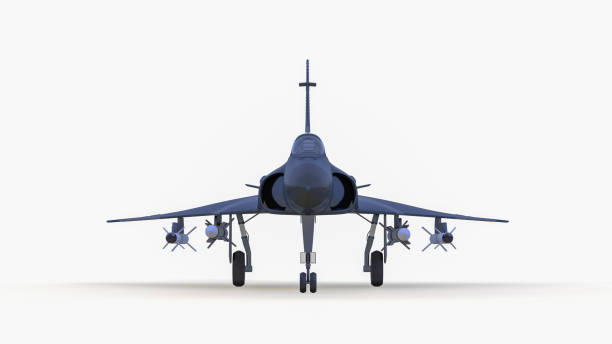 istock a military combat jet in front of isolated background 1061885800