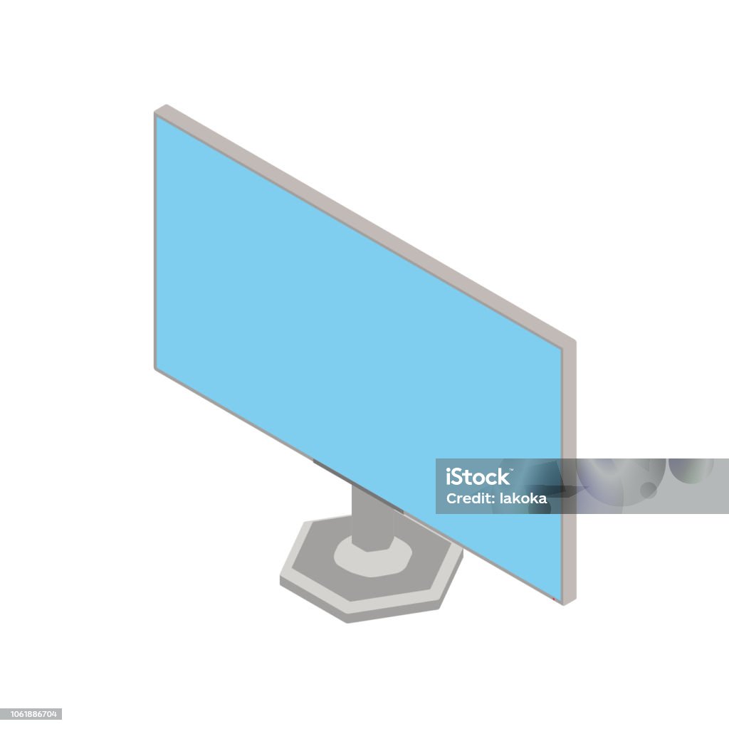 Isometric Monitor Drawing Isometric Image Of A Monitor Isometric 3d Style Vector Graphics Stock ...