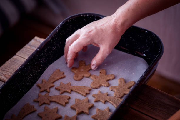 istock Gingerbread cookies making, close up 1061886784