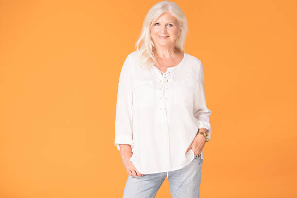 istock Smiling beautiful senior woman posing. 1061901638