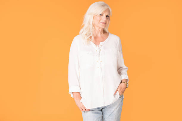 istock Smiling beautiful senior woman posing. 1061901666