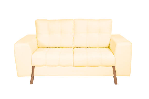 istock Three seats cozy white fabric sofa isolated on white background 1061916254