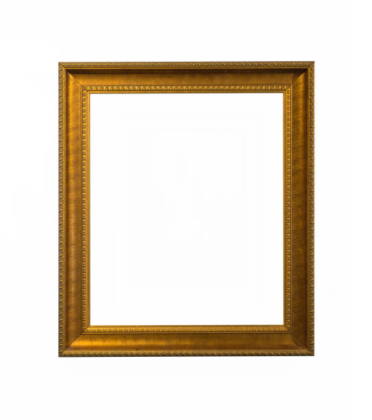 istock Decorative vintage gold frames or photo frame elegant isolated on white background 1061916634