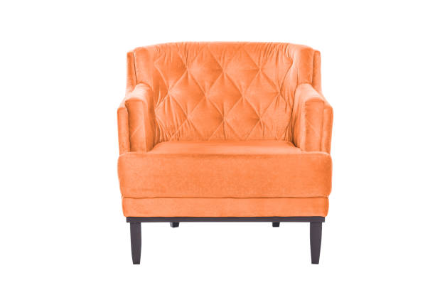 istock Beaultiful blue armchair. Modern chair on white background. Texture chair. 1061923410