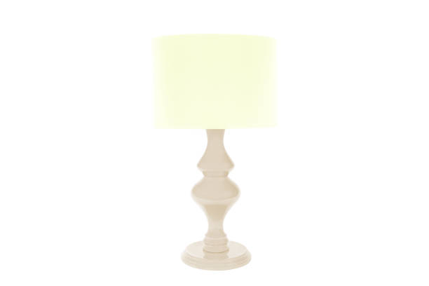 istock Color modern table lamp with small white lampshade isolated 1061923864