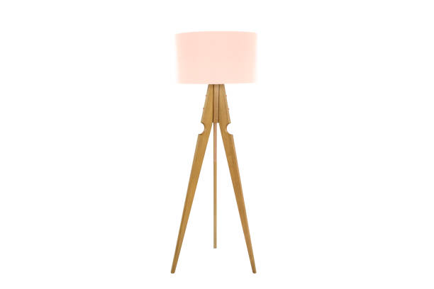 istock Decorative tripos standing light / FLOOR LAMP / LAMPSHADE isolated on white 1061927010