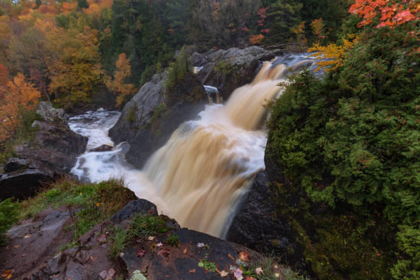 Gabbro Falls in Autumn stock photo