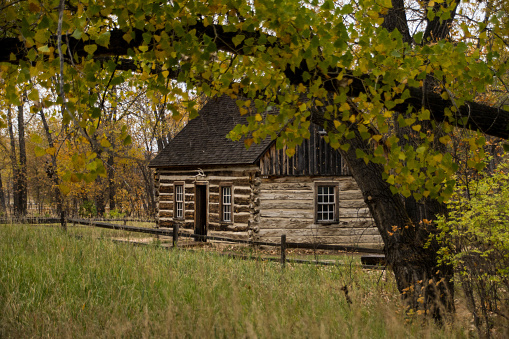 The cabin of U.S. President Theodore Roosevelt, while he lived and ranched in North Dakota.
