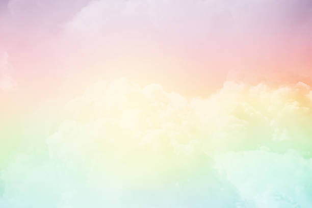 istock fantasy cloudy sky with pastel gradient color , nature abstract background 1061941930