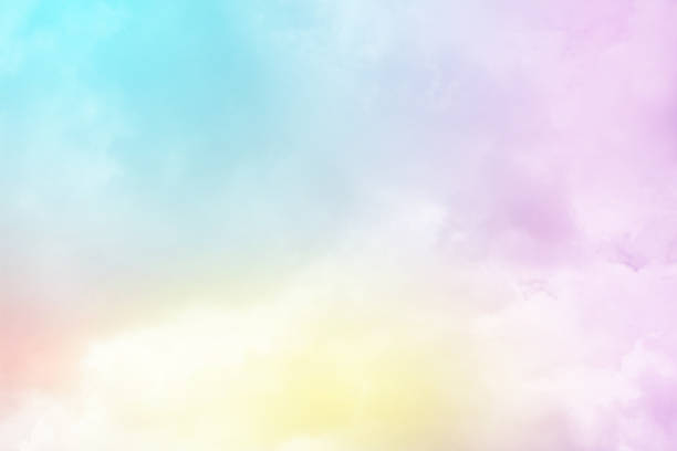istock fantasy cloudy sky with pastel gradient color , nature abstract background 1061941934