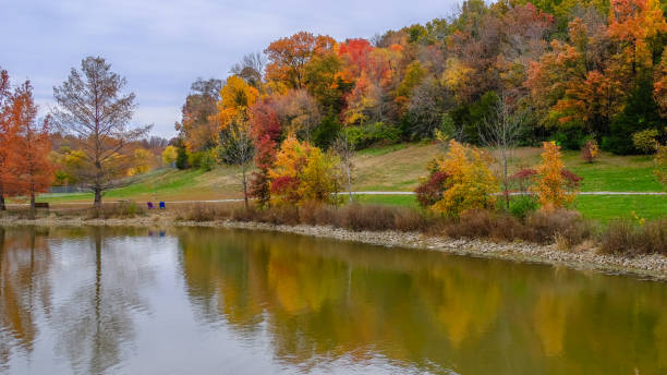 istock Midwestern park in autumn 1061944998