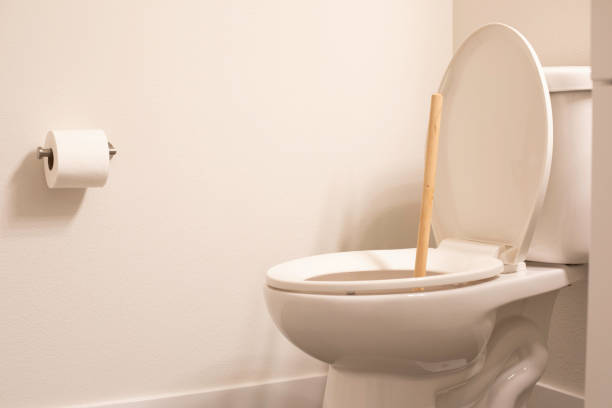 Plunger Toilet plunger in a bathroom , restroom, or washroom clogged stock pictures, royalty-free photos & images