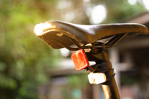Red lamp of bicycle
