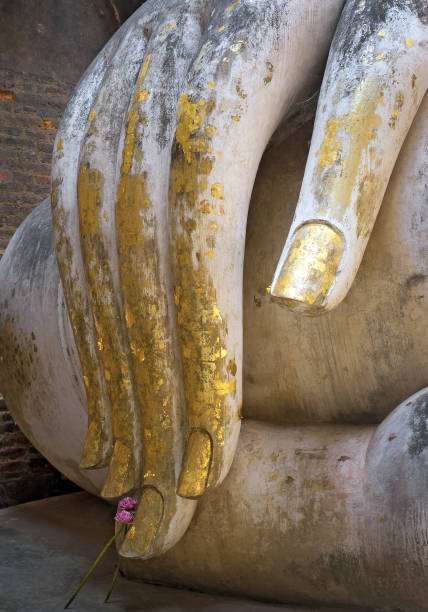 istock The right hand of Buddha statue. 1061984840