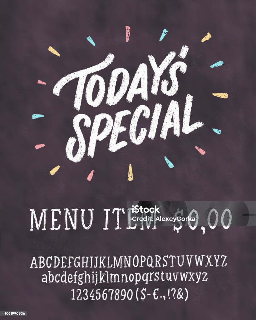 Todays Special Menu Chalkboard Menu Template Stock Illustration Todays Special Menu Chalkboard Menu Template Stock Illustration