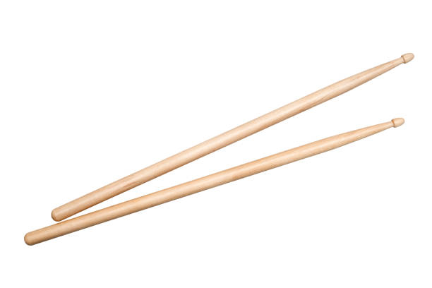 zwei drumsticks - rhythm section stock-fotos und bilder