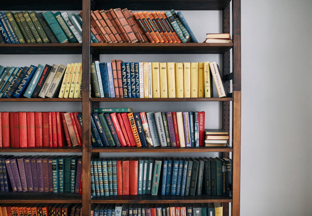 istock Bookcase with old books on the shelves 1062006550