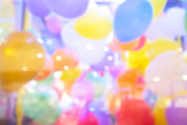 istock Blur colorful party balloons for background. Bright abstract background. 1062008284