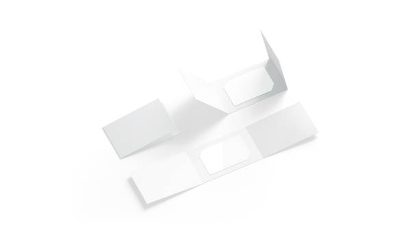 istock BLank white plastic card mockup inside opened closed booklet holder 1062012602