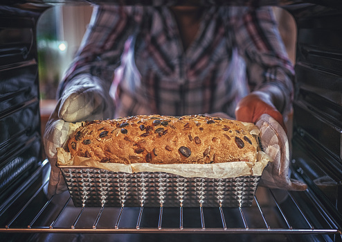 Baking Healthy Seed Bread in the Oven
