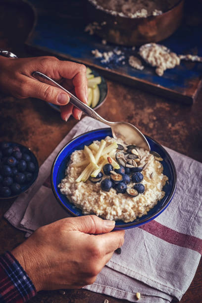 istock Apple Blueberry Porridge with Honey 1062016750