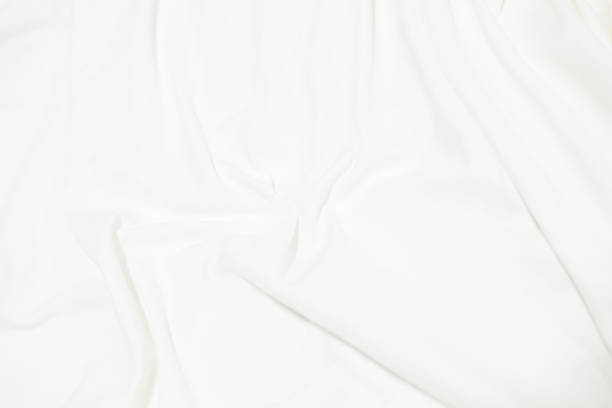 istock Close up of white bedding sheets soft focus and copy space 1062020484