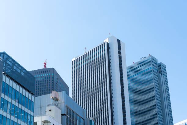 istock Business image -  Office building against the blue sky 1062029066