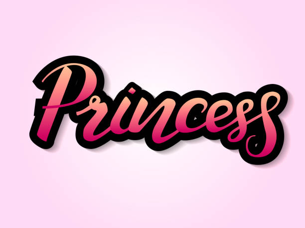 Lettering Princess Vector Illustration Stock Illustration