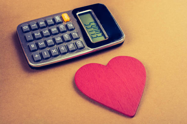 istock Heart and calculator device with  keyboard and display 1062040410