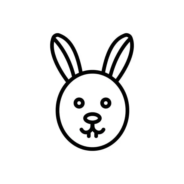 Vector illustration of Rabbit face