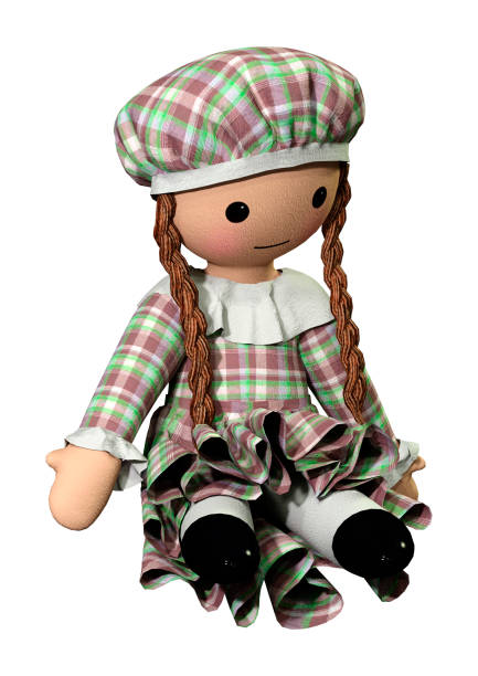 istock 3D illustration doll girl on white 1062064516
