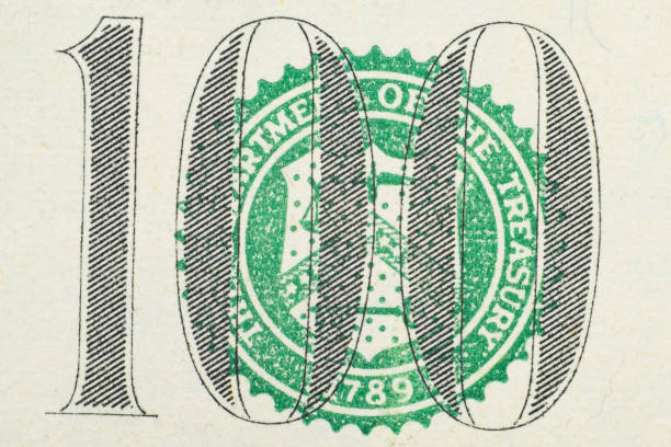 istock Close up on US dollar banknotes. U.S. Federal reserve system on US Dollar banknotes. Shooting by 1:1 Macro lense. 1062064770