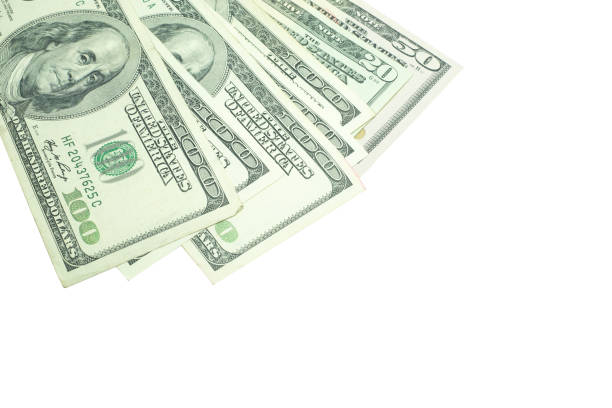 istock A group of banknotes isolated on white background with clipping path. 1062064874