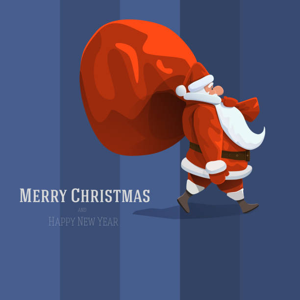 istock Santa Clause  with a big sack  full of presents 1062073502