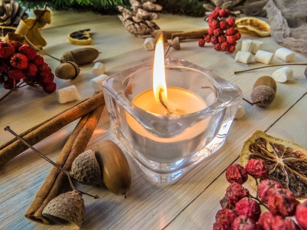 istock autumn still life with honey, Rowan, marshmallows, pine and cones 1062079792