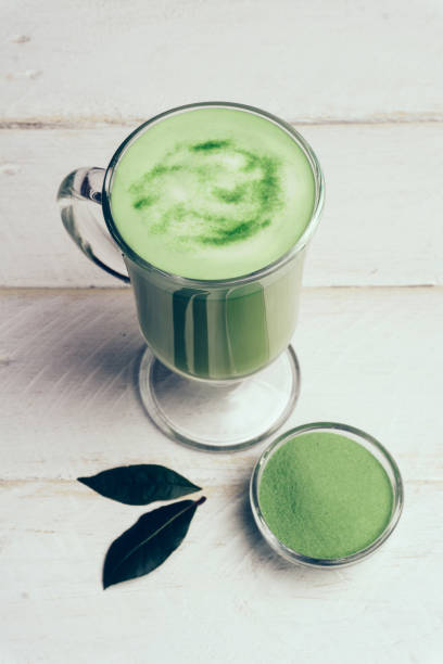 istock Vegan coconut matcha latte. Powdered green tea latte 1062087428