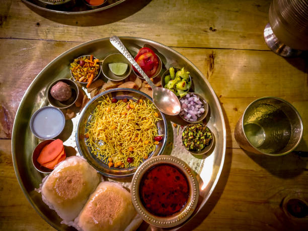 Misal a Maharashtrian dish. Misal A famous dish from Maharashtra pune photos stock pictures, royalty-free photos & images