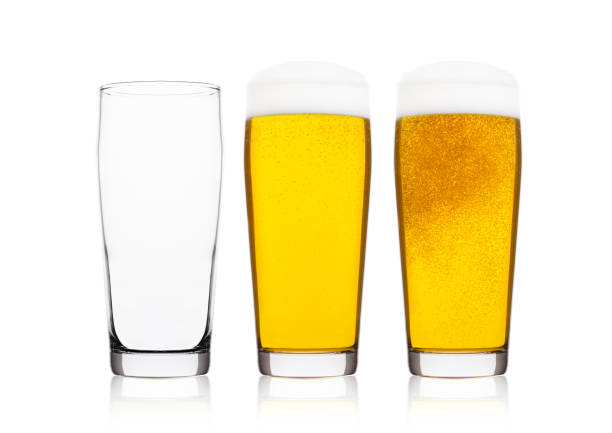 istock Cold glasses of lager ale beer with foam 1062089408