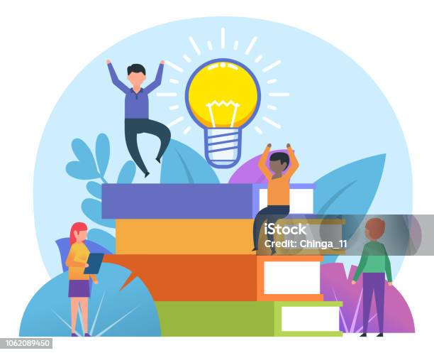 Knowledge Building Image Education Reading Books Knowledge Concept Stock Illustration - Download ...