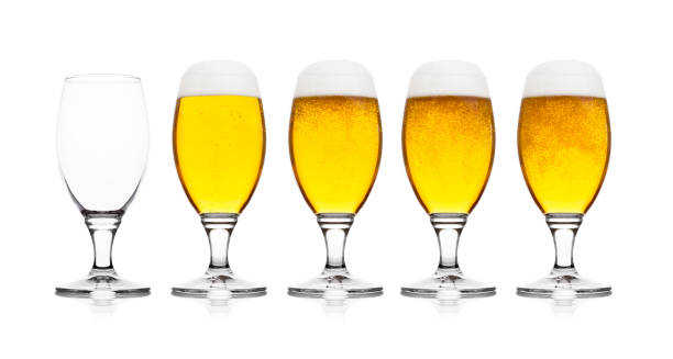 istock Cold glasses of lager ale beer with foam 1062090134