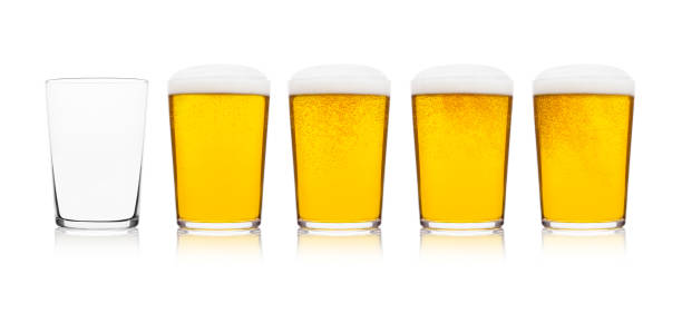 istock Cold glasses of lager ale beer with foam 1062090984