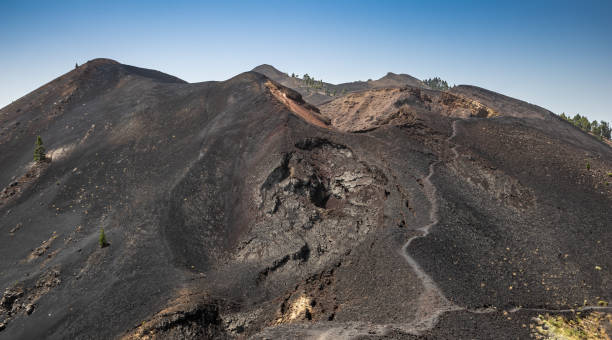 istock Panorama of a small volcano crater 1062092164