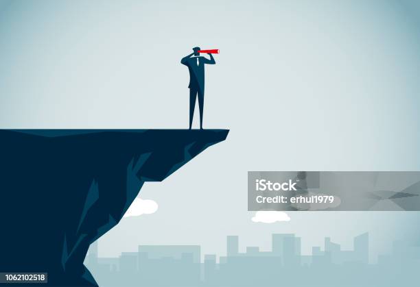 Incentive Stock Illustration - Download Image Now - Business, Leadership, Binoculars