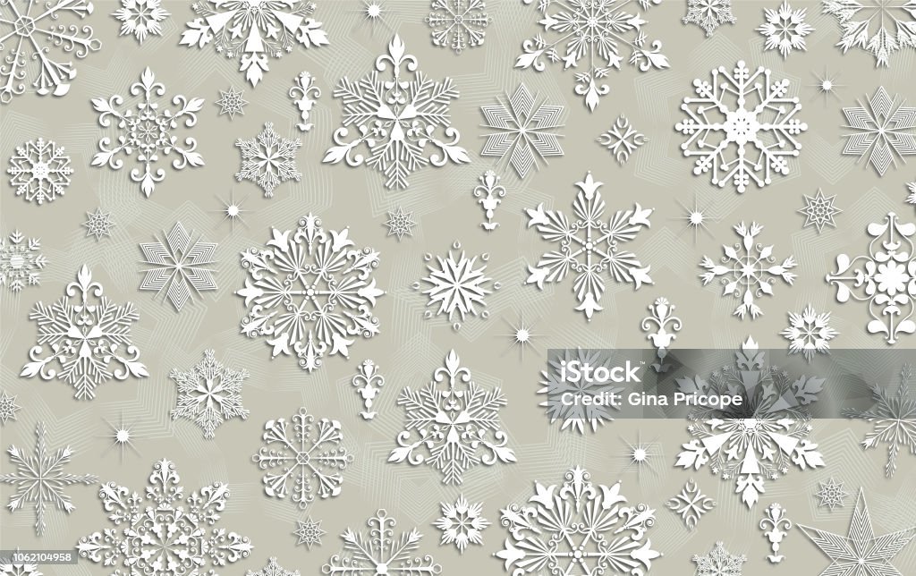 Snowflake Pattern Abstract Snowflakes Pattern Stock Illustration - Download Image Now - Abstract ...
