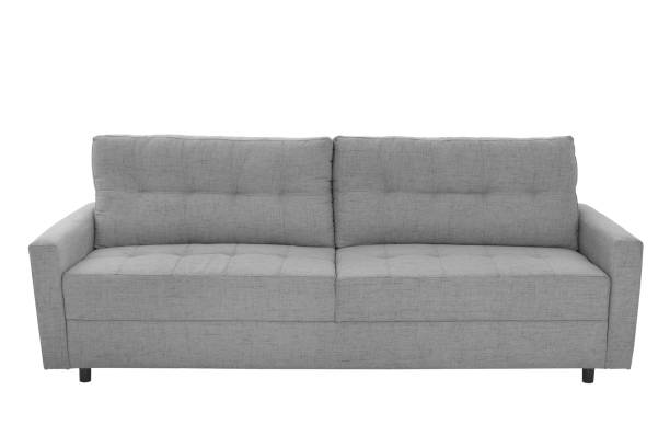 istock Three seats cozy color fabric sofa isolated on white background 1062113844