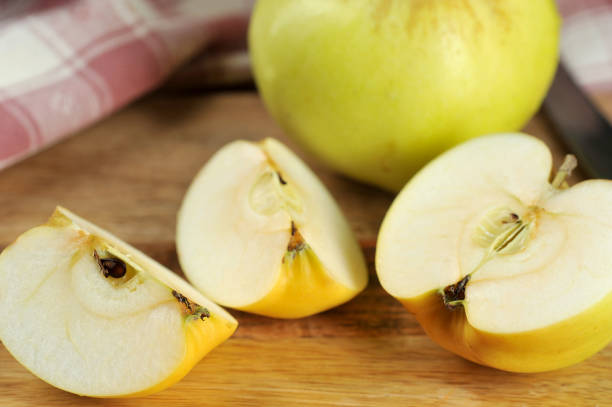 istock yellow apples varieties Antonovka on a plate 1062115000