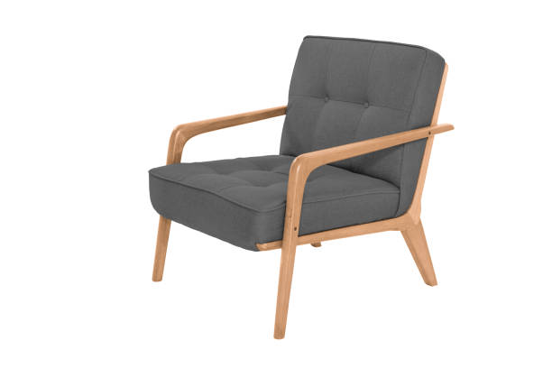 istock Grey armchair. Modern chair on white background. Texture chair. 1062119140