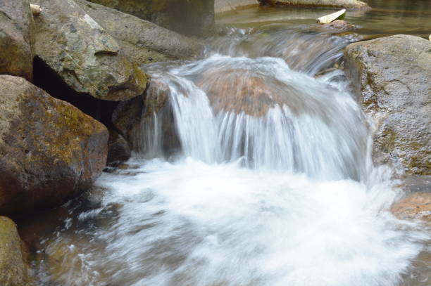 istock water flowing on rock in river 1062132538