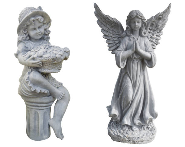 istock Cupid and , Woman Statue. 1062141988